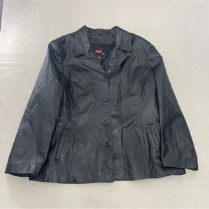 Vintage Verducci Black Leather Jacket Frostbite Thermal Lined Insulation 2XL